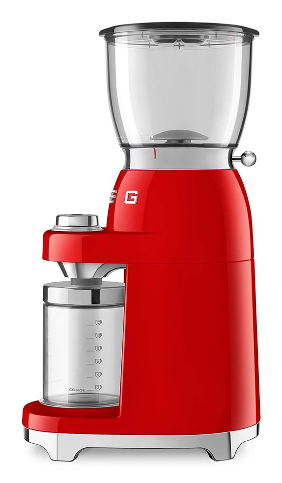 EAN 8017709318000 - Smeg CGF11RDEU molinillo de café 150 W Rojo, Transparente imagen 4