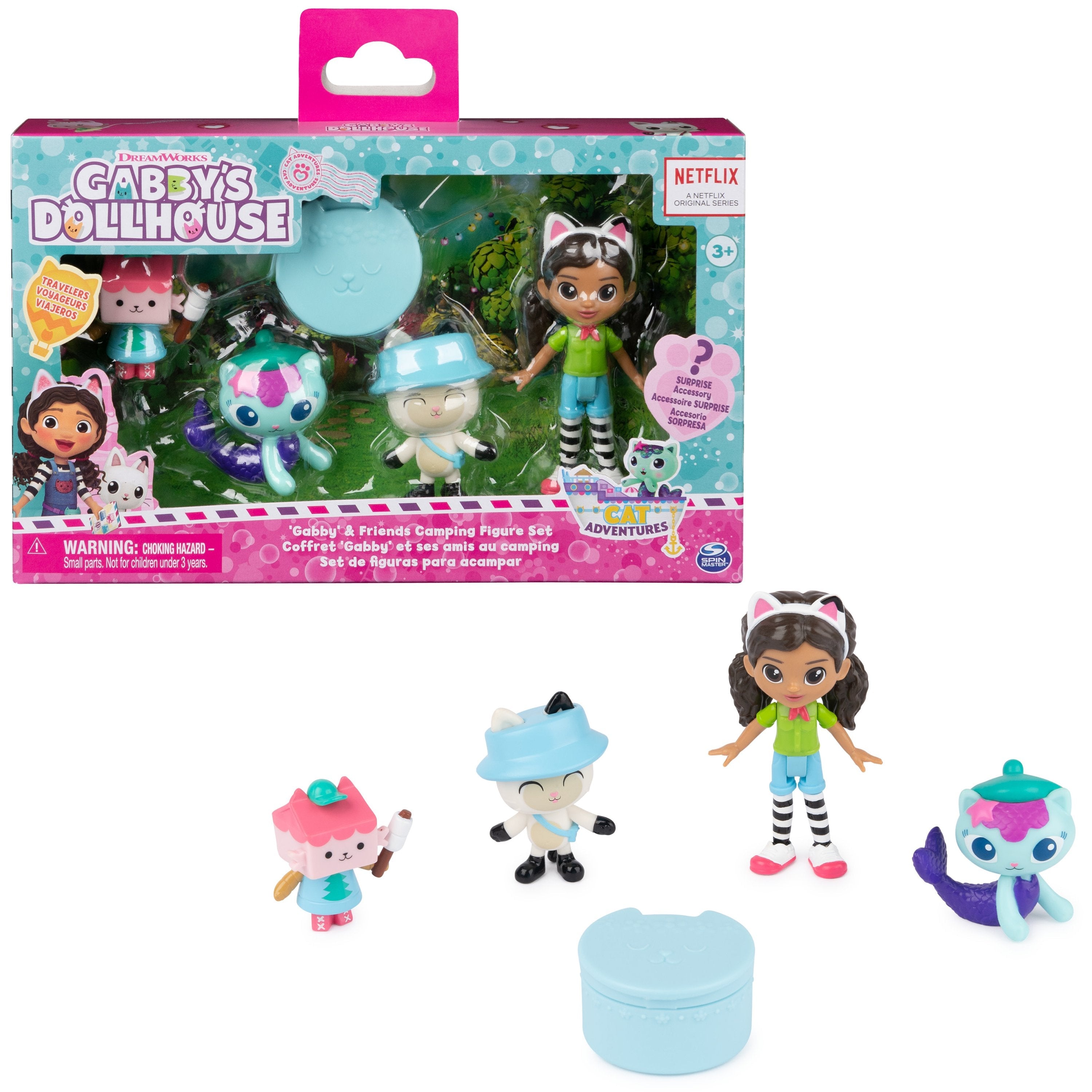 Spin Master Dreamworks Gabby'S Dollhouse Cat Adventures - Juego De Figuras Para Acampar, Figura De Juguete 6067225