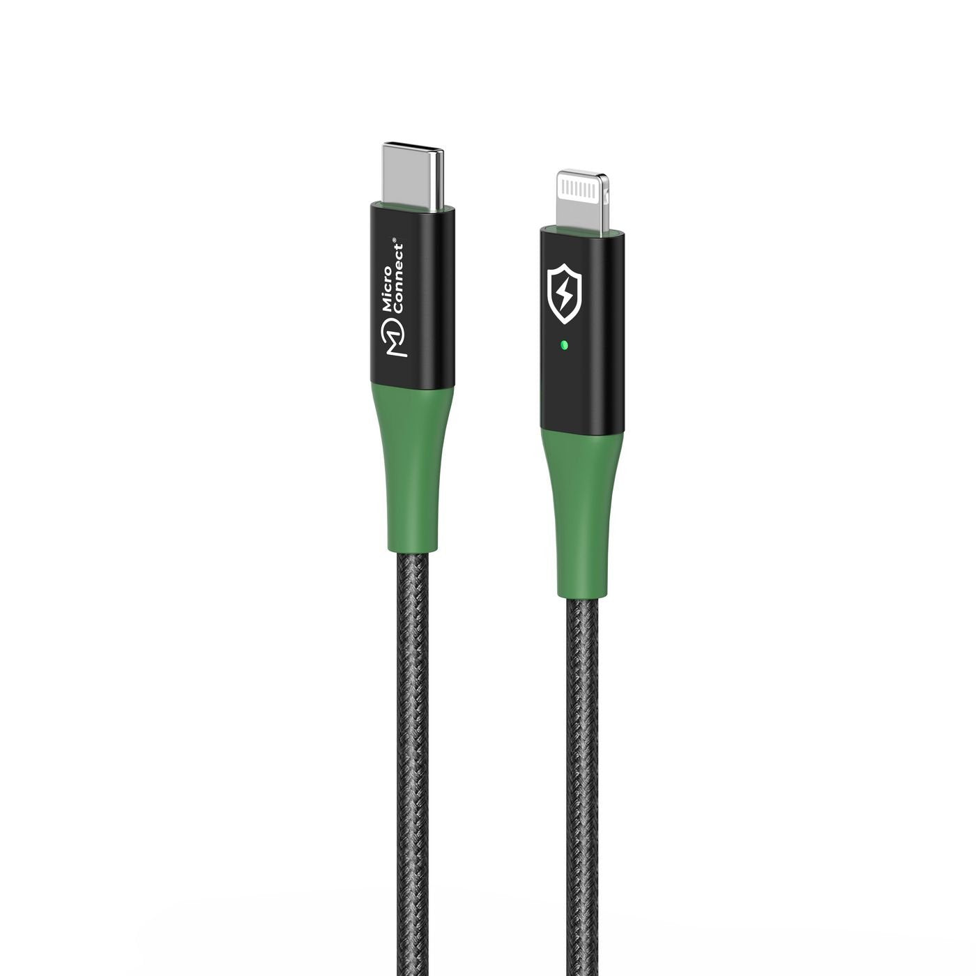 EAN 5715063388303 - Microconnect MC-SMART USB C-L-1 cable de conector Lightning 1 m Negro, Verde imagen 1