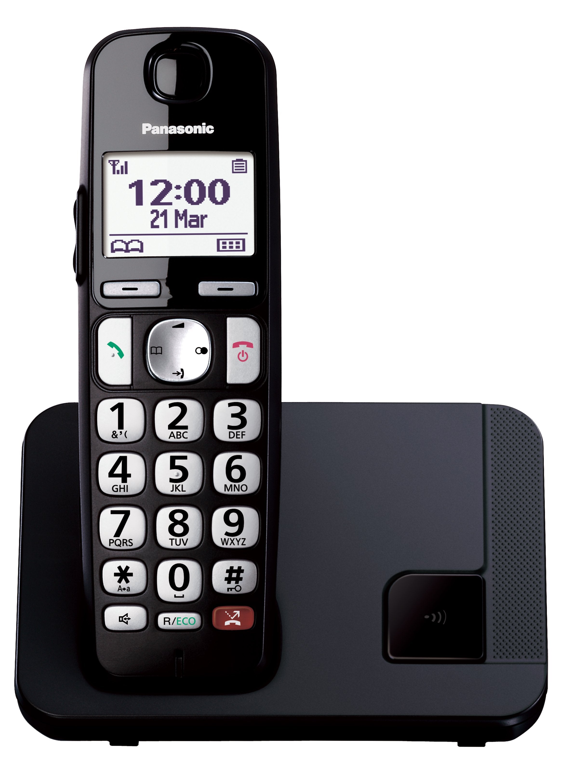 Teléfono Inalámbrico Dect Panasonic Kx-Tge250spb Personas Mayores Negro