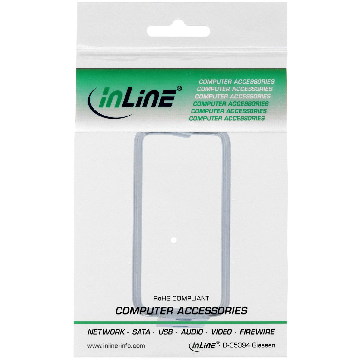 Soporte De Cable Inline, Metal, Zincado, 40x80mm