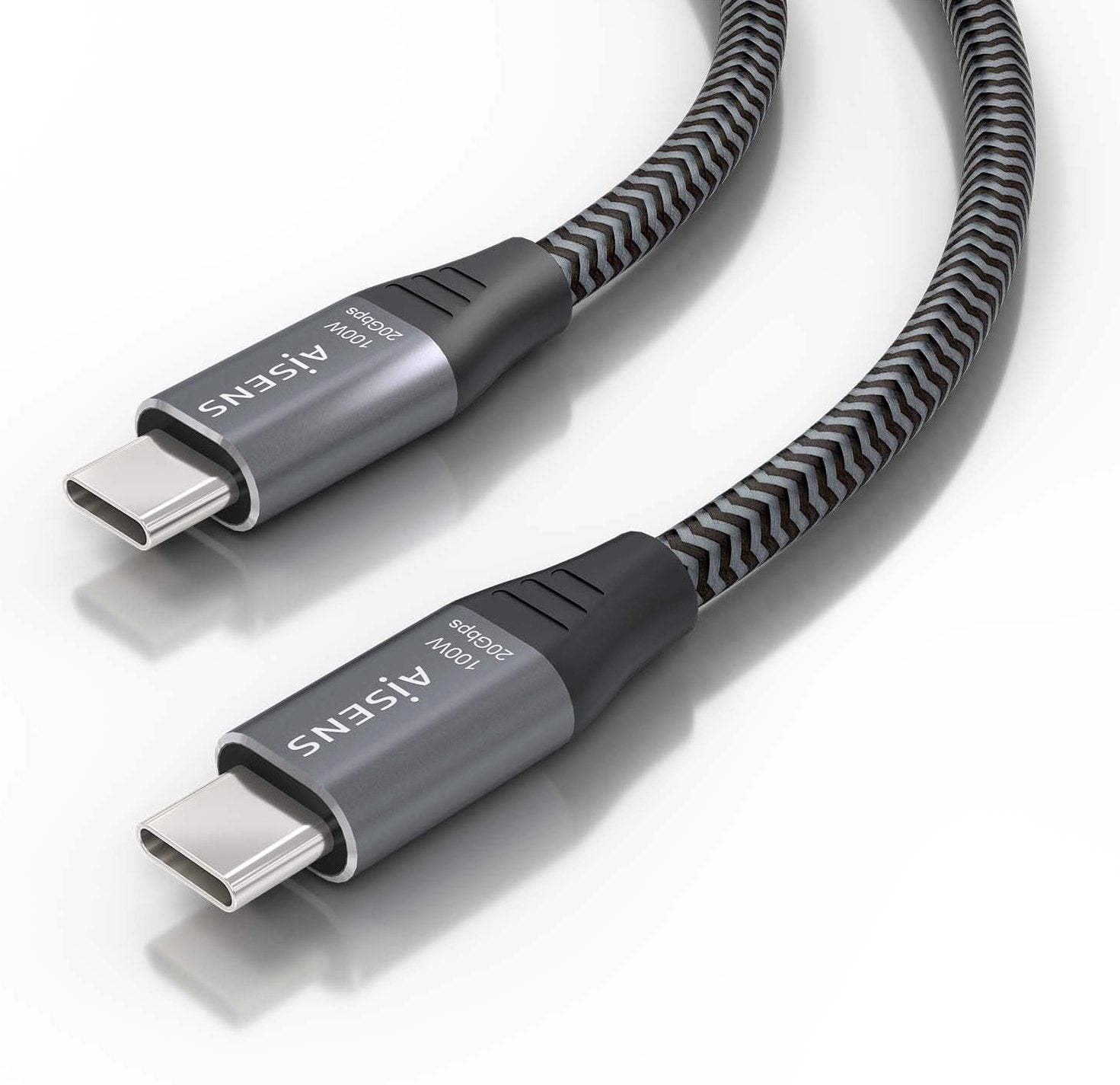 Aisens Cable Usb 3.2 Gen2x2 Aluminio 20gbps 8k@30hz 5a 100w E-Mark, Tipo Usb-C/M-Usb-C/M, Gris, 3.0m