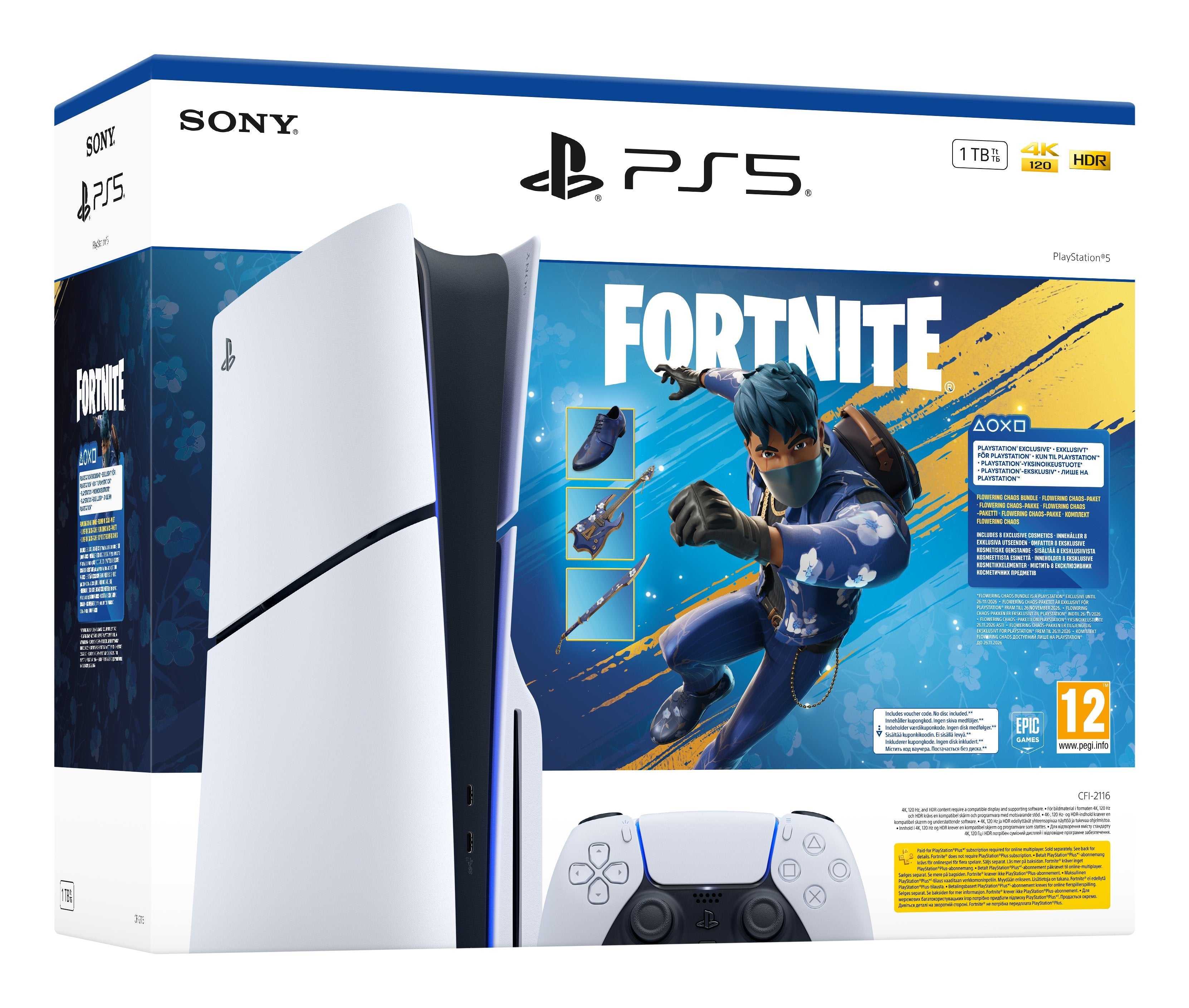 Playstation 5 Slim + Fortnite Rozkwitajacy Chaos
