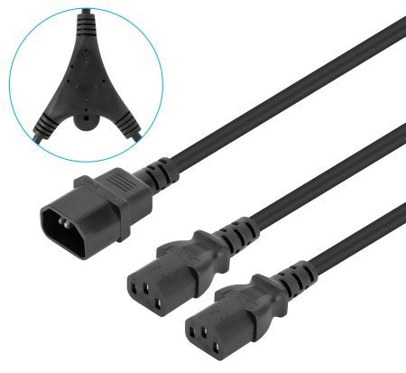 EAN 0766623157469 - Manhattan 157469 cable de transmisión Negro 1,8 m C14 acoplador Acoplador C13 2 x imagen 1