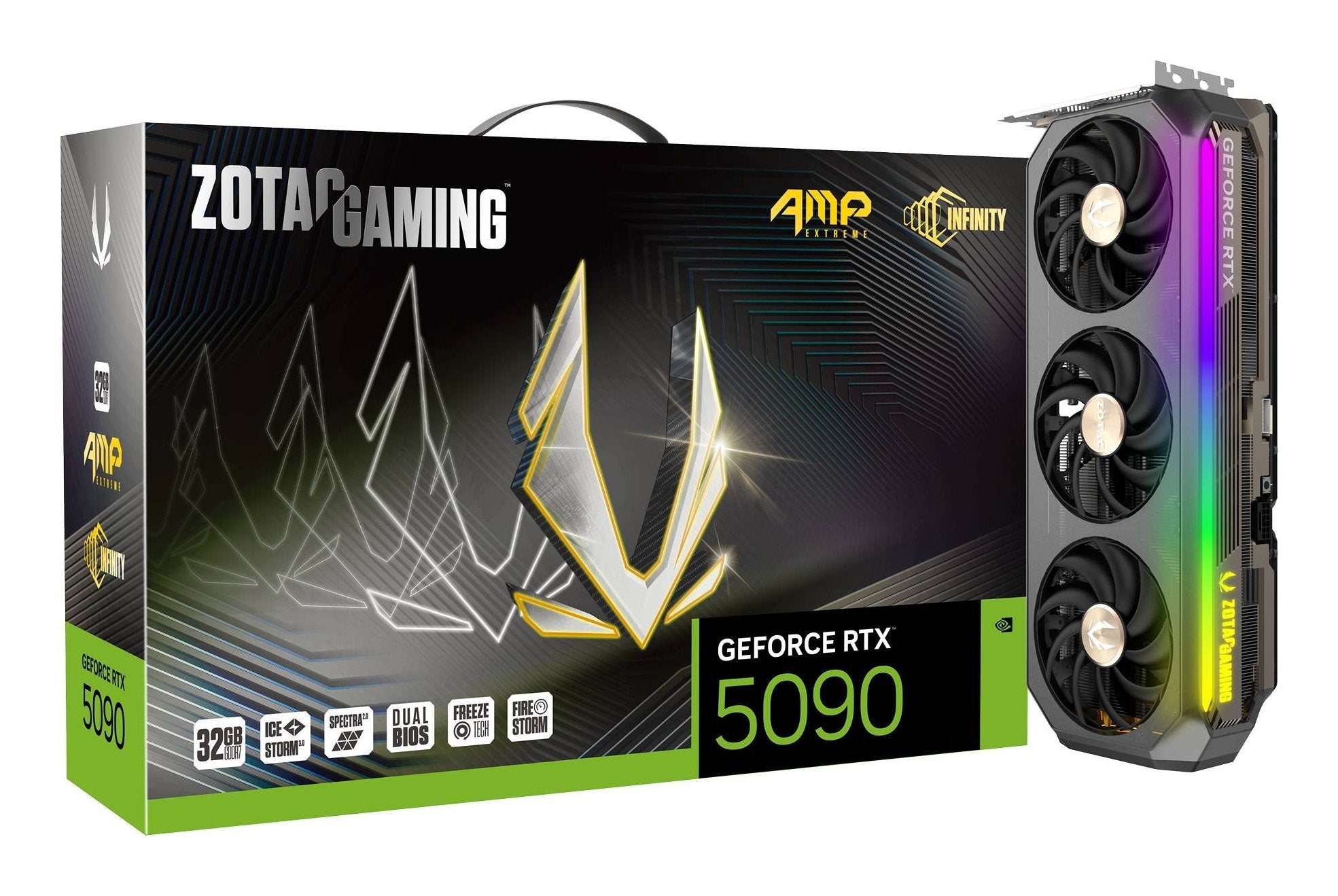 Rtx 5090 32gb Zotac Gaming Amp Extreme Infinity Gddr7 3fan