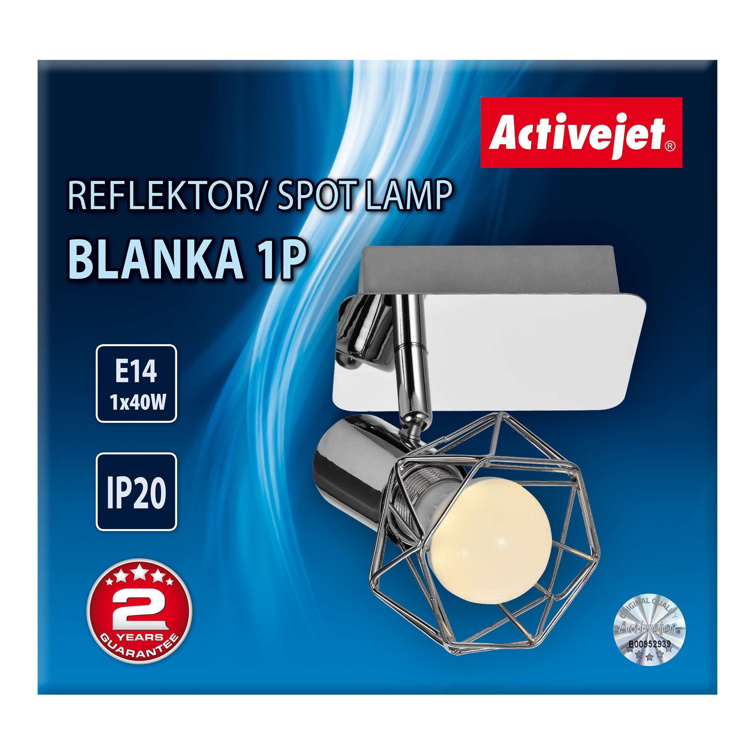 Activejet Aje-Blanka 1p Iluminación De Pared E14