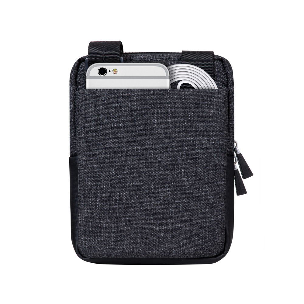 Rivacase 8810 Black Melange Crossbody Bag Para Tablets 8"