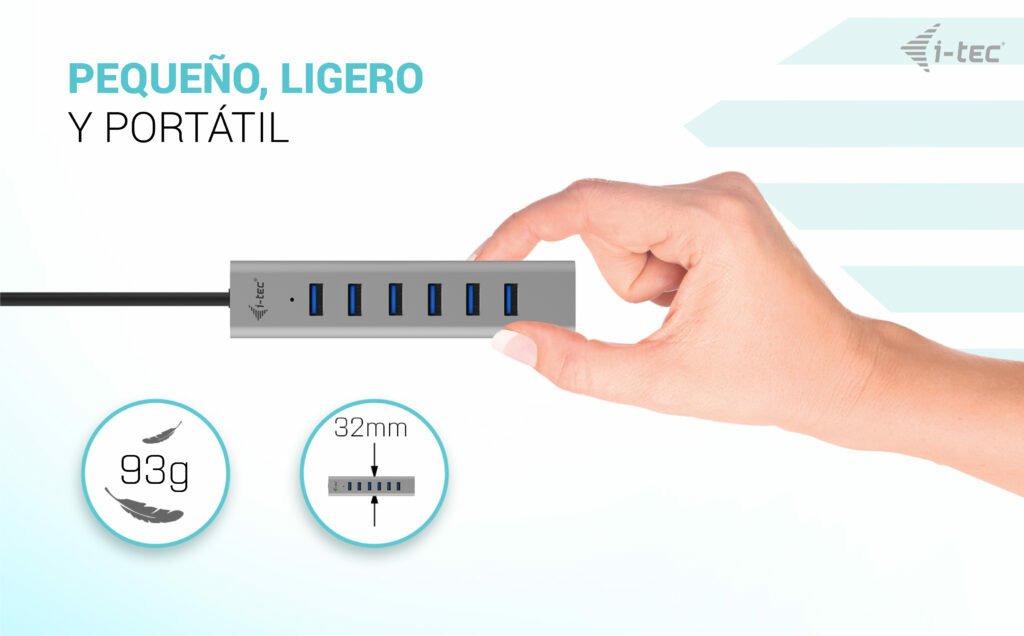 EAN 8595611705809 - i-tec C31HUBMETAL703 hub de interfaz USB 3.2 Gen 1 (3.1 Gen 1) Type-C 5000 Mbit/s Gris imagen 9