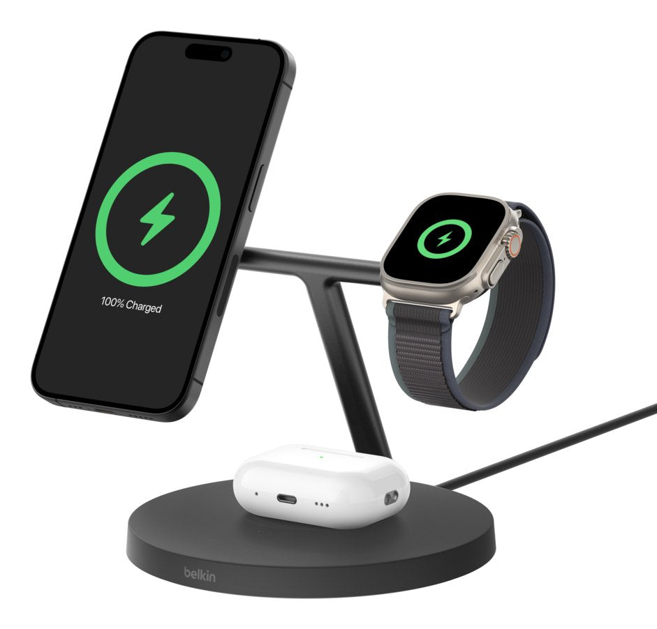 EAN 745883900329 - Belkin BoostCharge Pro Auriculares, Smartphone, Reloj inteligente Negro USB Cargador inalámbrico Carga ráp imagen 4