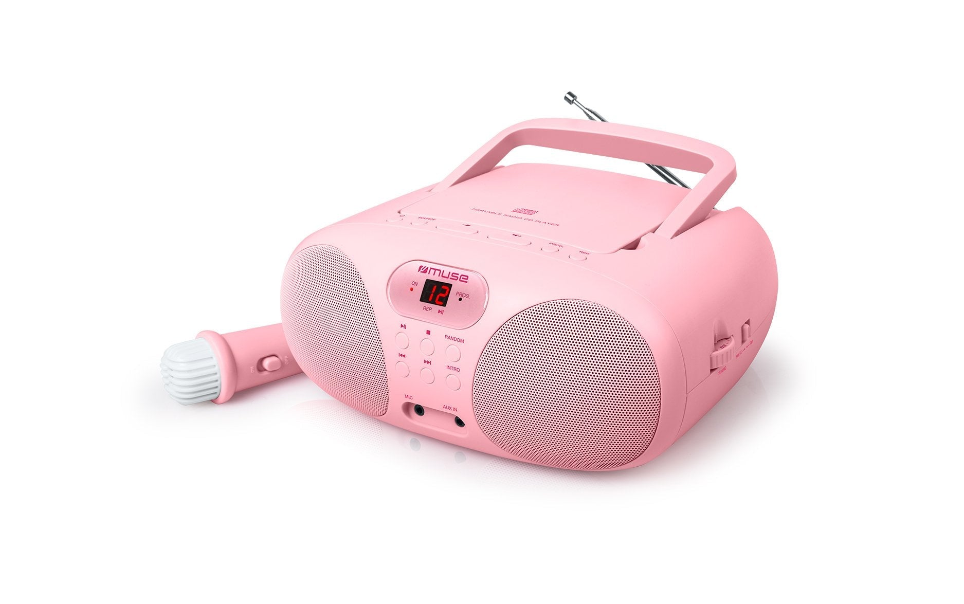 Muse Md-203 Kp Rosa Reproductor Portátil De Cd Con Radio