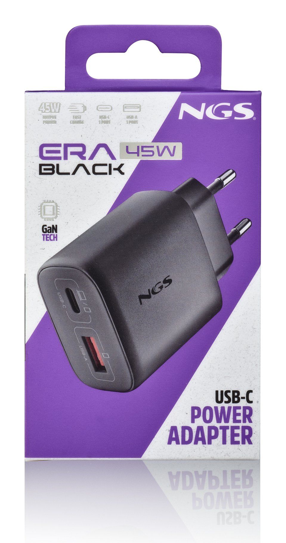 Cargador De Pared Gan Ngs Era 45w 1xusb Tipo-C 1xusb 45w