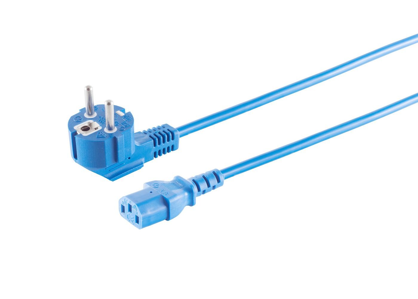 Power Cord Schuko Angled - C13 1.8m Blue Microconnect