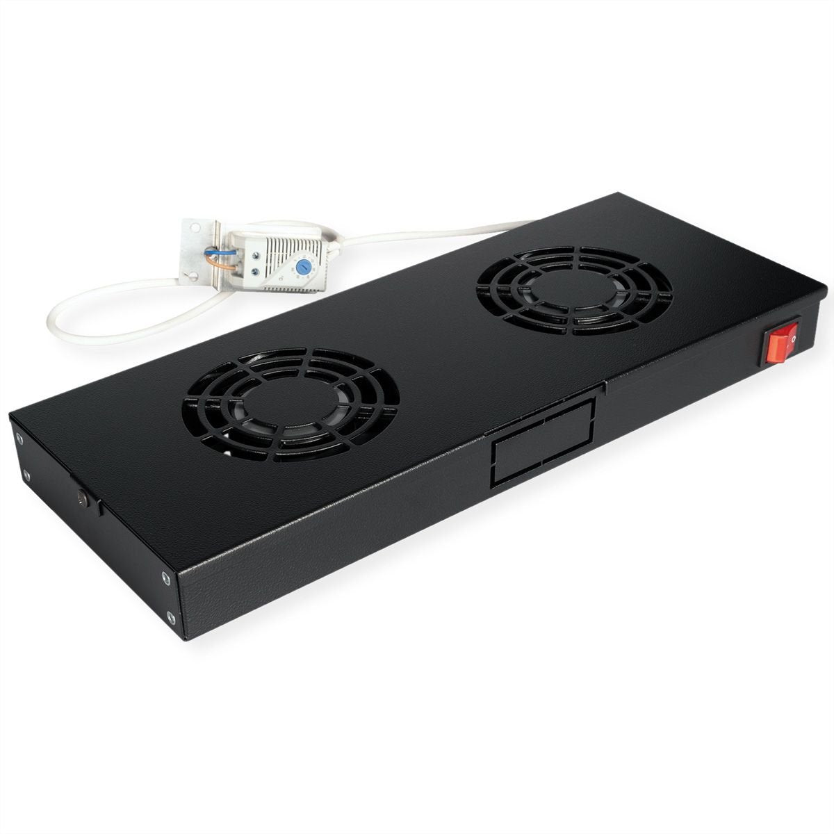 19-Inch Roof Fan Unit 2 Fans,  Thermostat Black