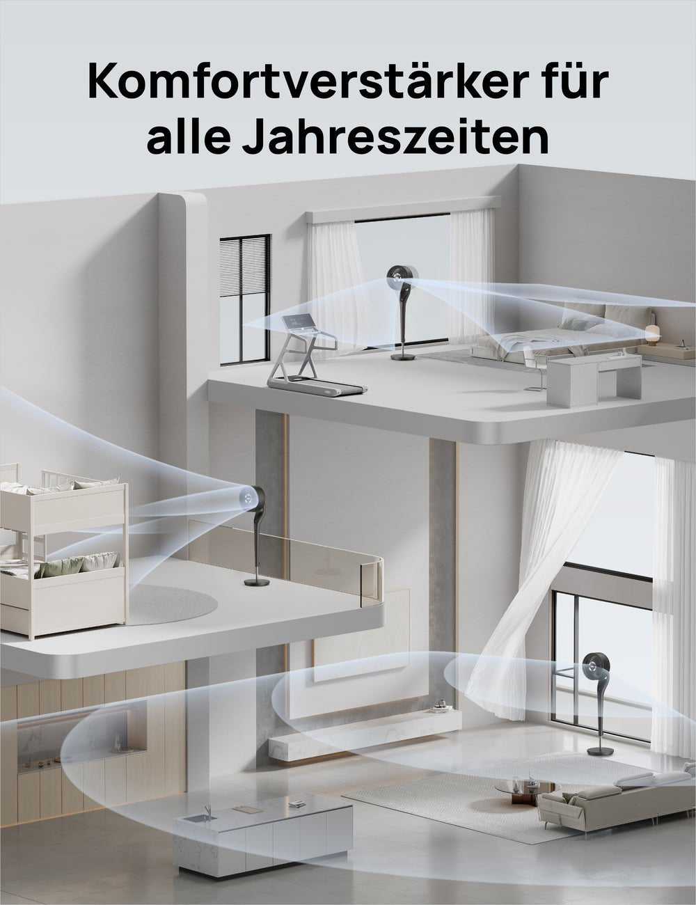 Dreo - Quiet Floor Fan Turnopoly 154, 9 Speeds, 3 Modes