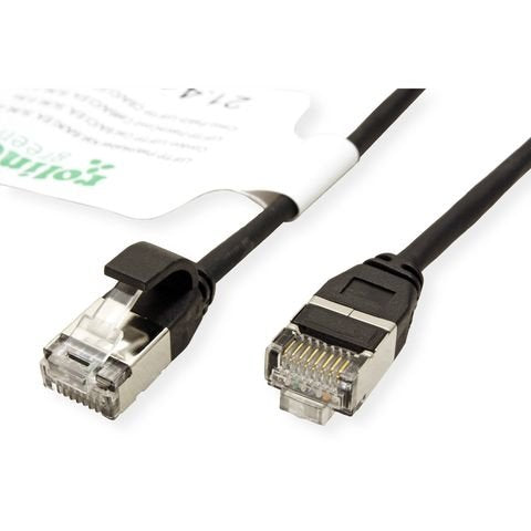 Roline Verde U Ftp Cable De Red Cat.6a (Class Ea), Lsoh, Slim, Schwarz, 3 M