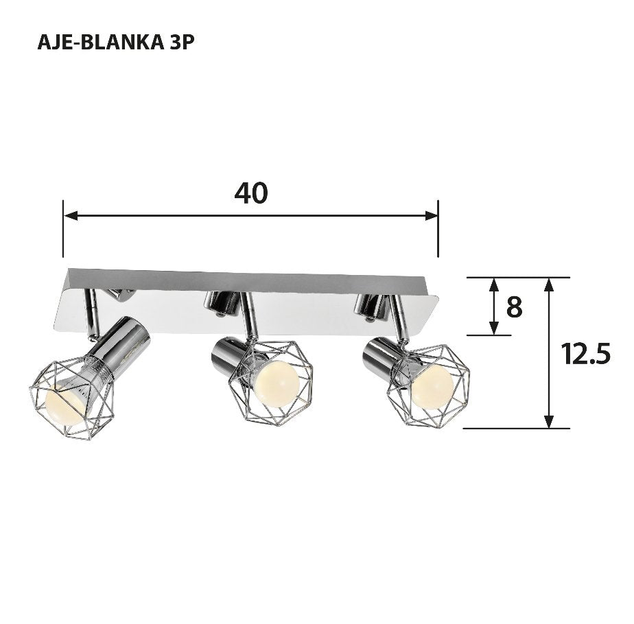 EAN 5901443109914 - Activejet AJE-BLANKA 3P iluminación de techo E14 120 W imagen 3