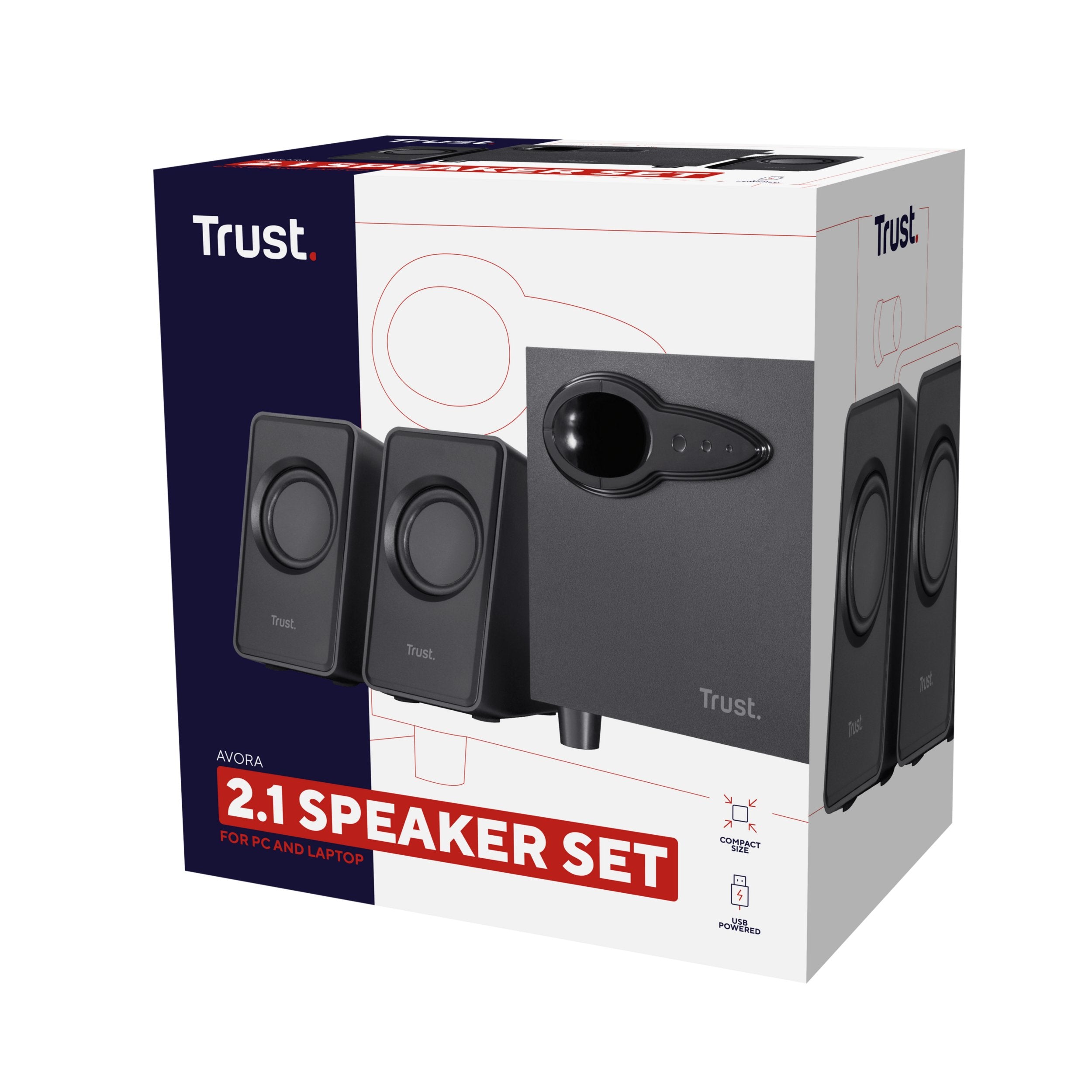 EAN 8713439204421 - Trust Avora 2.1 conjunto de altavoces 9 W PC/ordenador portátil Negro 2.1 canales De 2 vías imagen 5
