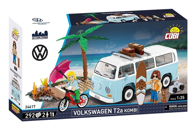 Cobi Volkswagen T2at2a Station Wagon, Escala De Juguetes De Construcción 1:35 Cobi-24617