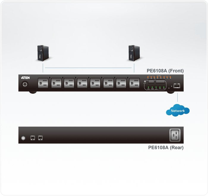 Aten Pe6108g Unidad De Distribución De Energía (Pdu) 8 Salidas Ac 1u Negro