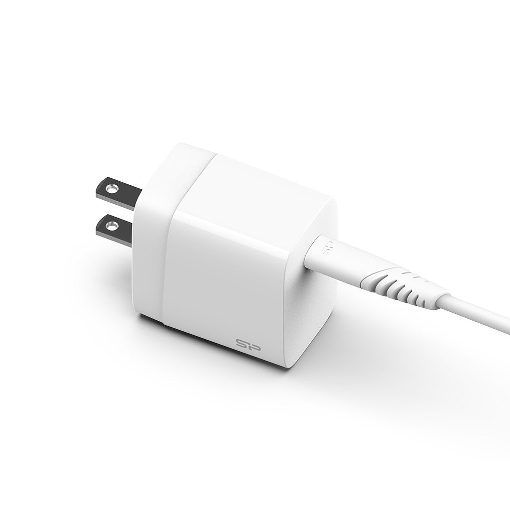 Cargador Silicon-Power Wall Charger Qm10 16w 60w Typc Blanco