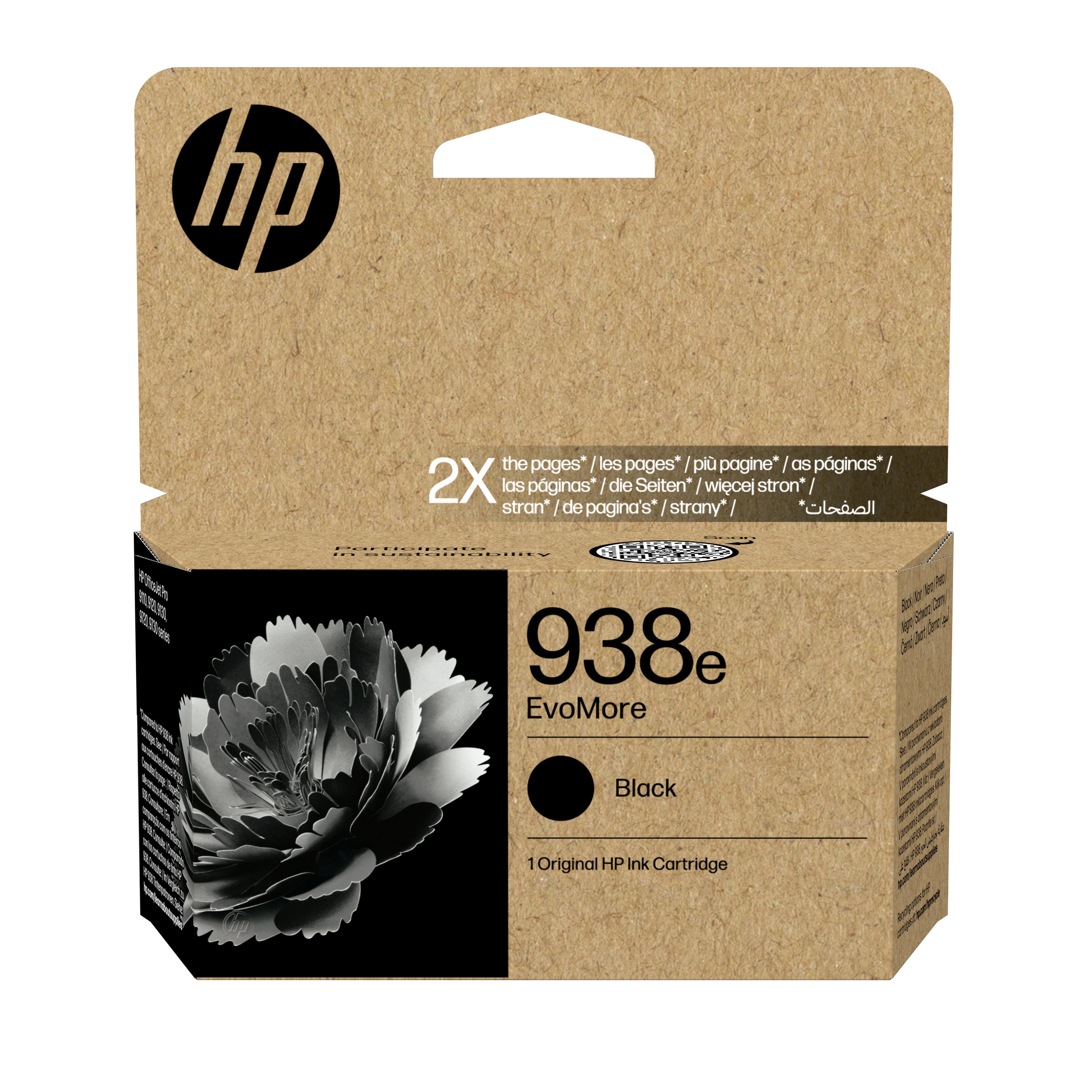EAN 0196548611317 - HP 938e EvoMore Black Original Ink Cartridge cartucho de tinta 1 pieza(s) Alto rendimiento (XL) imagen 1