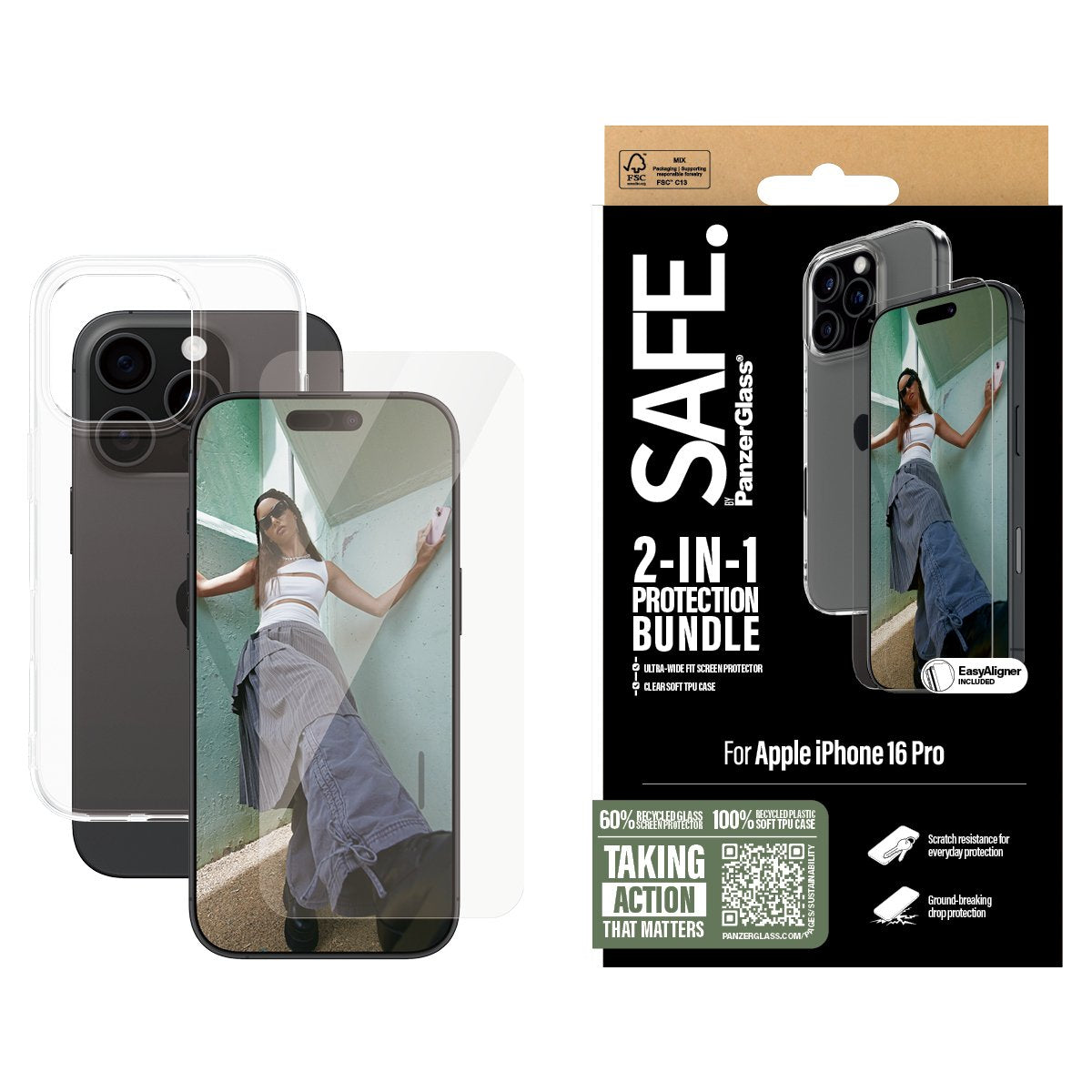 EAN 5715685003547 - PanzerGlass SAFE. by ® 2-in-1 Protection Bundle iPhone 16 Pro Protector de pantalla Apple 1 pieza(s) imagen 2