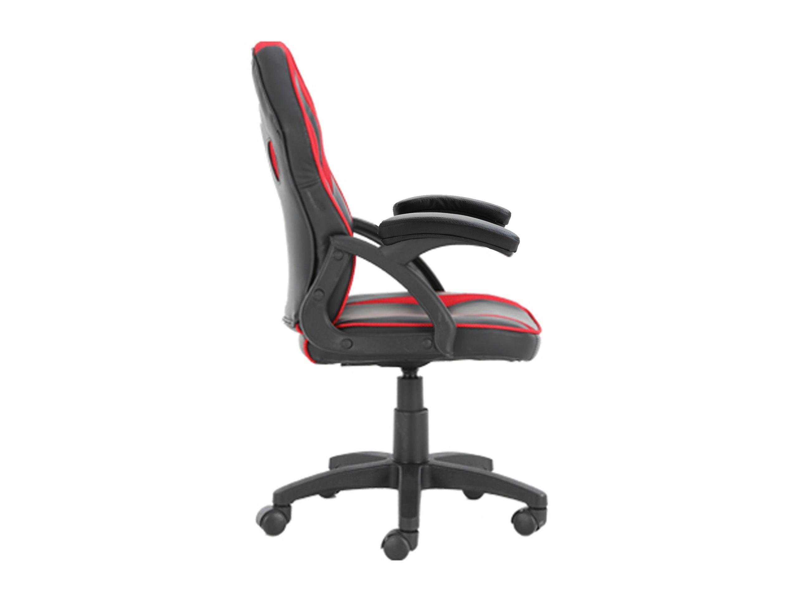 Silla Gamer Junior Conceptronic Eyota06r Color Negro Detalles En Rojo Recubrimiento Pu De Alta Calidaddiseño Ergonomico
