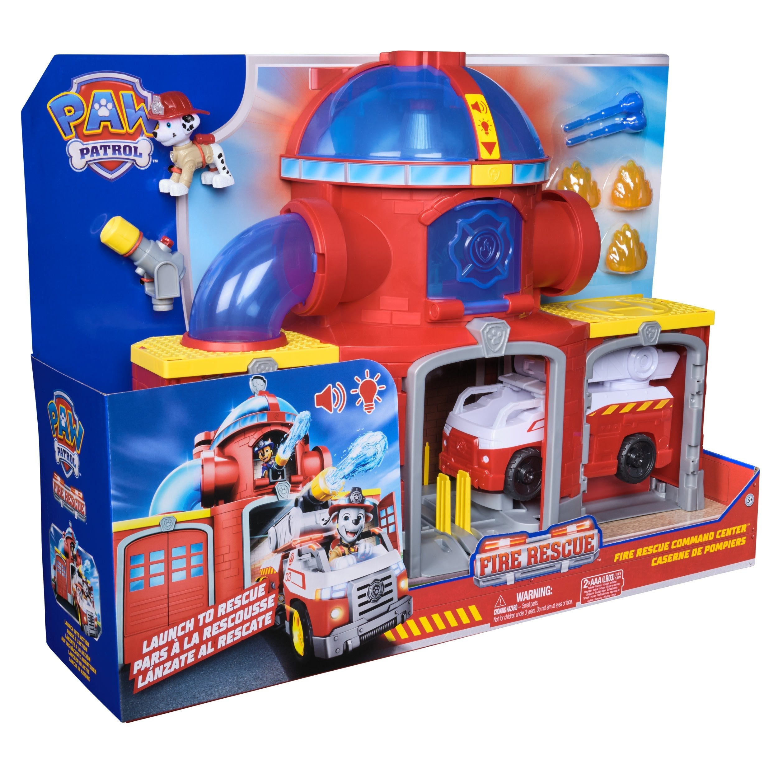 Spinmaster Paw Patrol Fire Rescue - Feuerwehr-Station Spielset (Mit Geschoss-Abwurf, Licht- Und Soundeffekten,) 6073760