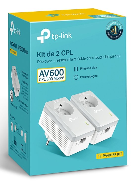 Tp-Link Kit De 2 Plc De 500 Mbps - 1 Puerto Ethernet Y Enchufe Integrado