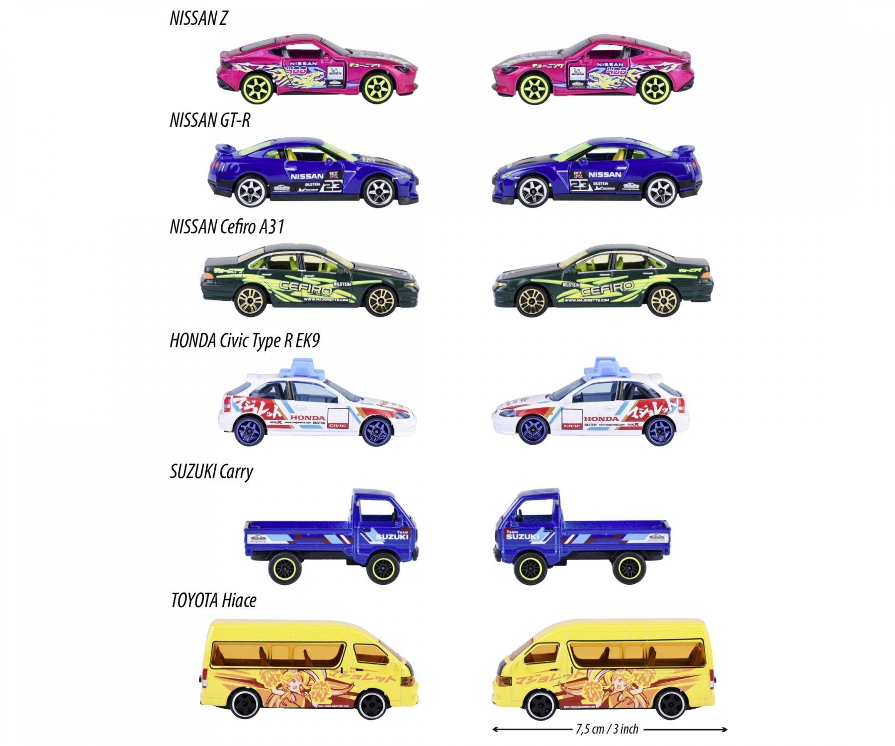 Pojazd Japan Legends Deluxe 6 Rodzajów