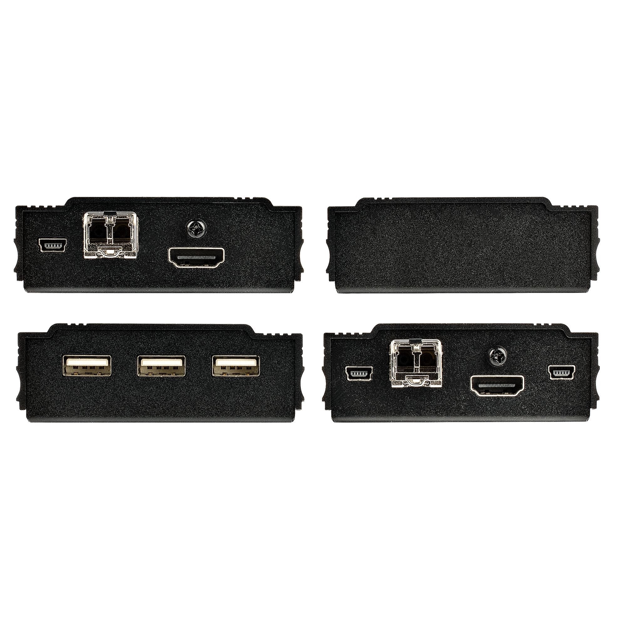 Startech.Com Extensor Kvm Hdmi De 4k Por Fibra - Alargador De Consola Switch Kvm Con Vídeo Hdmi Y Usb Remoto - Hasta 300m (Multimodo) - Con 2 Módulos Sfp+ Mmf De 10gb - (Tx/Rx)