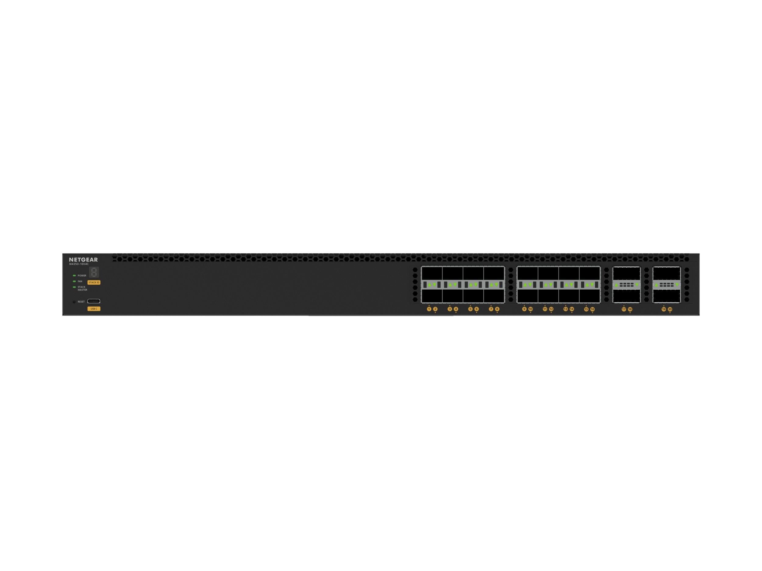 Netgear M4350-16v4c Switch Vsm4320c 16xsfp28 4xqsfp Gestionado L3 Negro