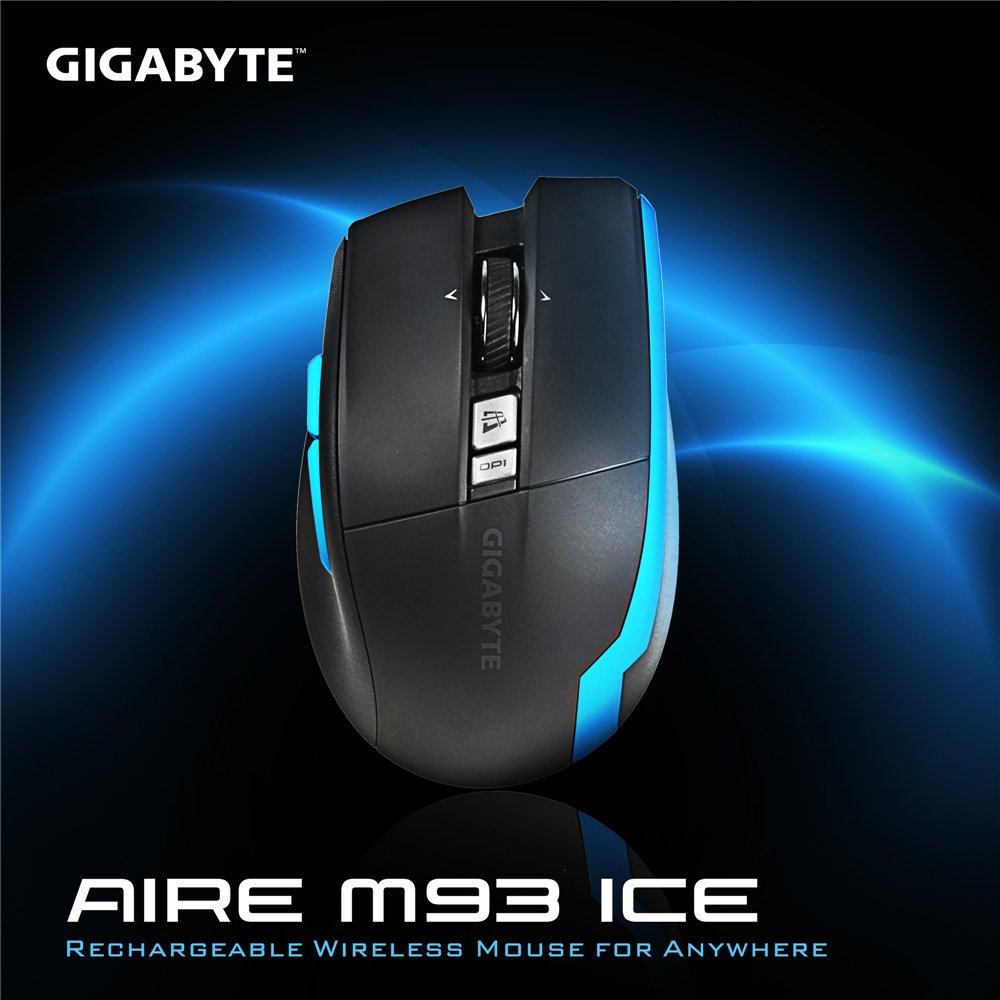 EAN 4719331548216 - GIGABYTE AIRE M93 ICE ratón Juego mano derecha RF inalámbrico Laser 2000 DPI imagen 6