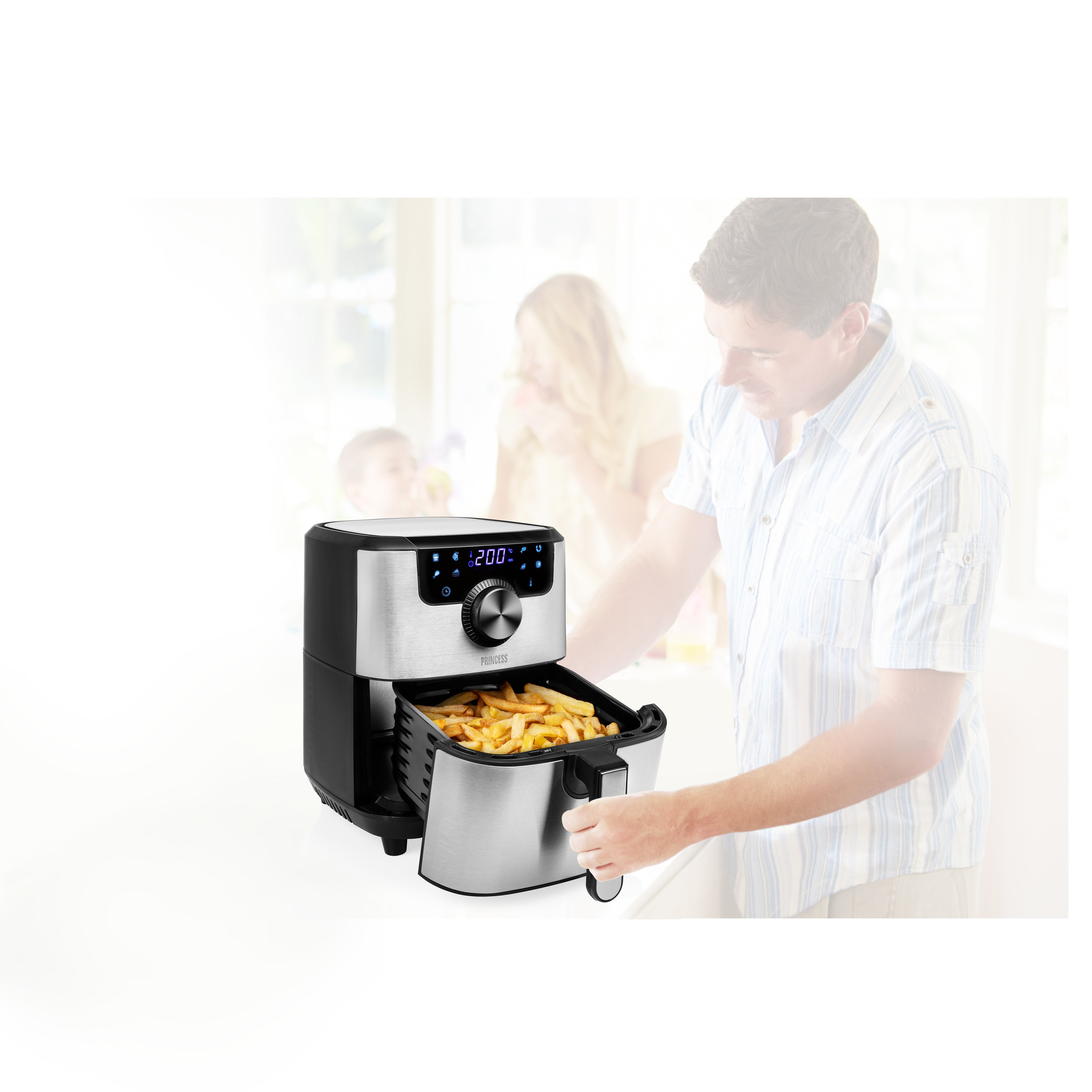 EAN 8713016091499 - Princess 182033 Sencillo 4,5 L Independiente 1500 W Freidora de aire caliente Plata imagen 15