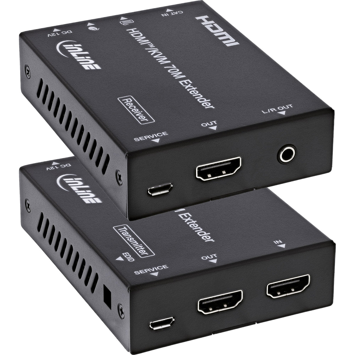 Kvm Hdmi Extender Cat.6, 4k/60hz, 70m , Set Inline