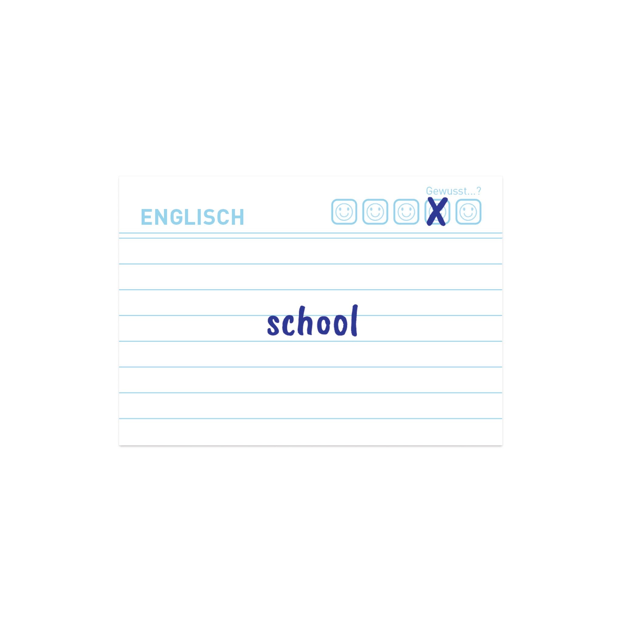Herlitz Karteikarte A8 Vokabeln Rayado Blanco Bl.Engel 100er