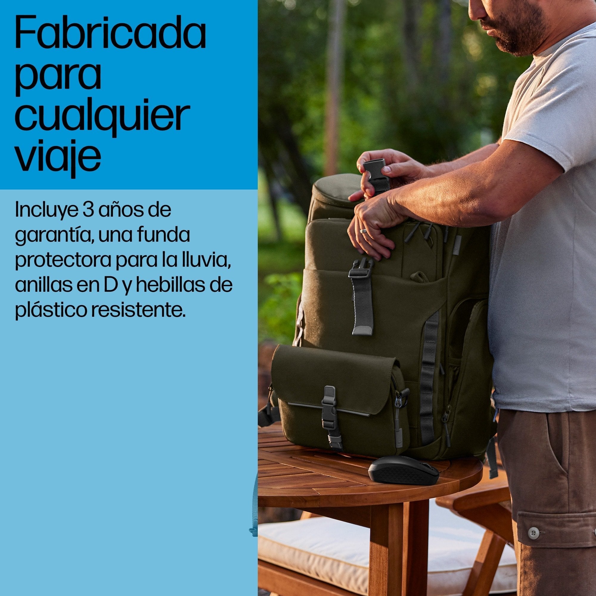 Laptop Backpack - 15.6inch - Grey-Green