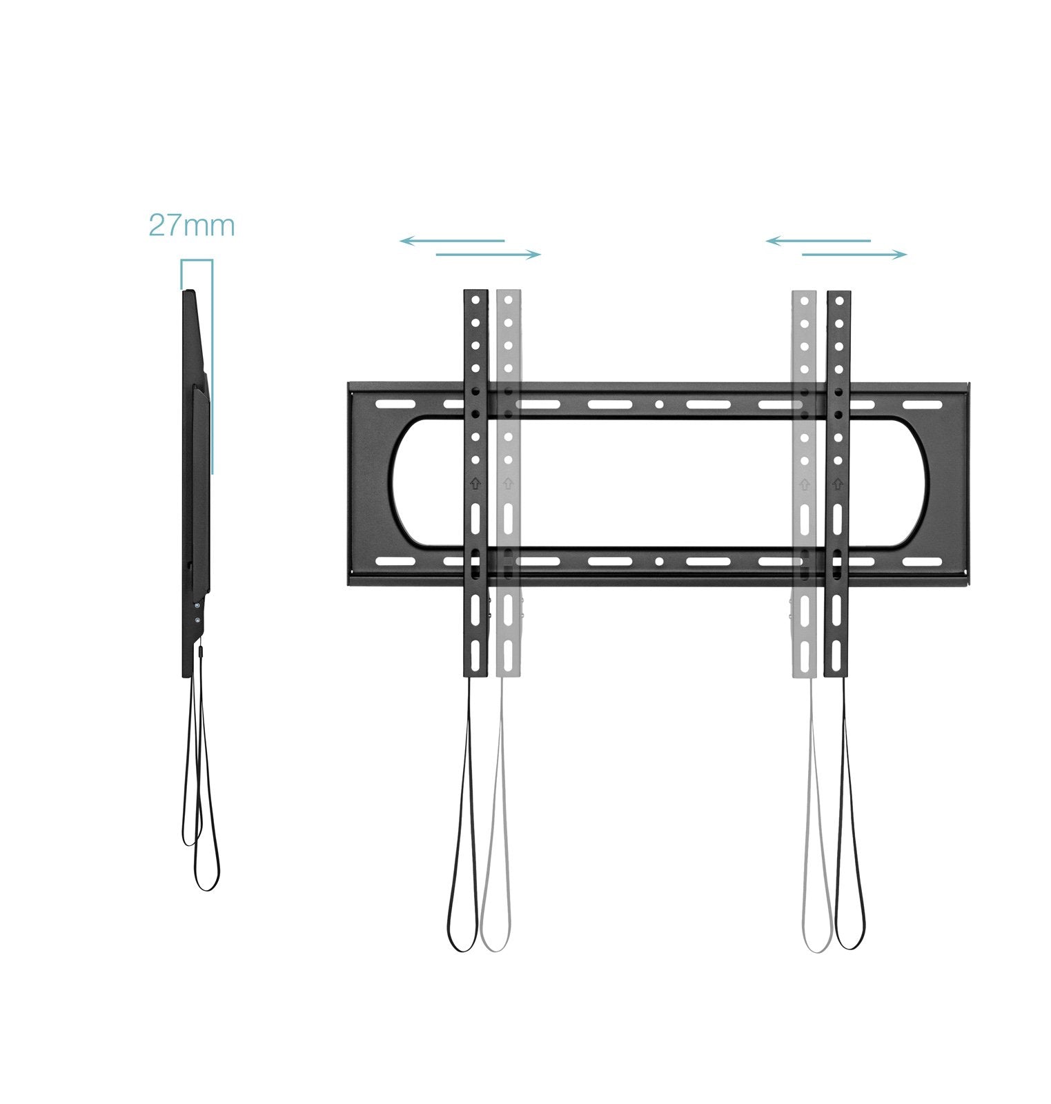 Soporte Fijo Pared Pantallas 37"-80", Negro