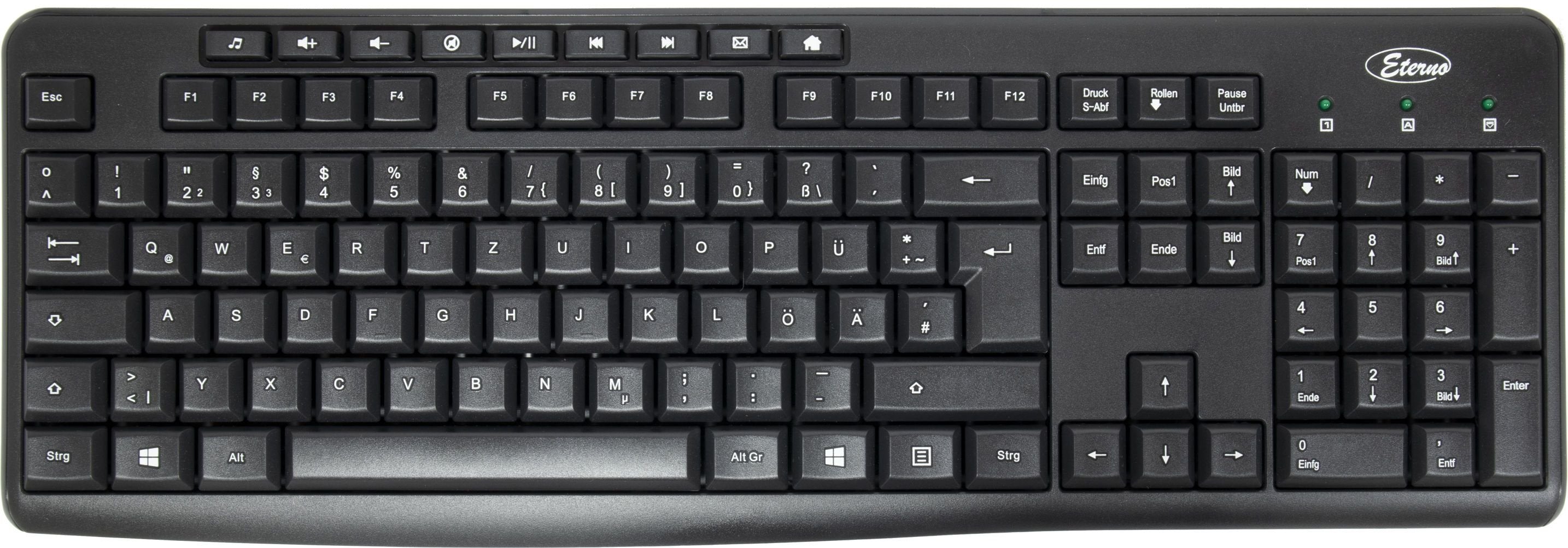 EAN 4260455649636 - Inter-Tech 88884137 teclado Ratón incluido Hogar / Oficina USB QWERTZ Alemán Negro imagen 1