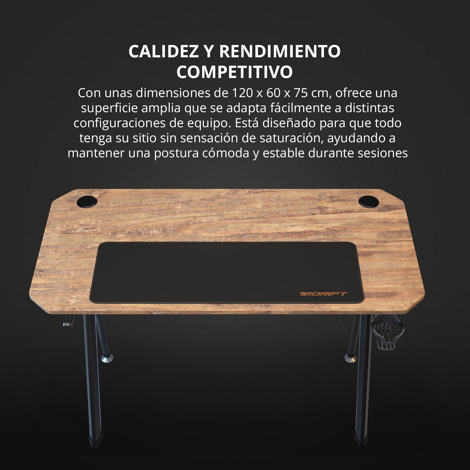 Drift Mesa Gaming Dz175 Avanzado Madera