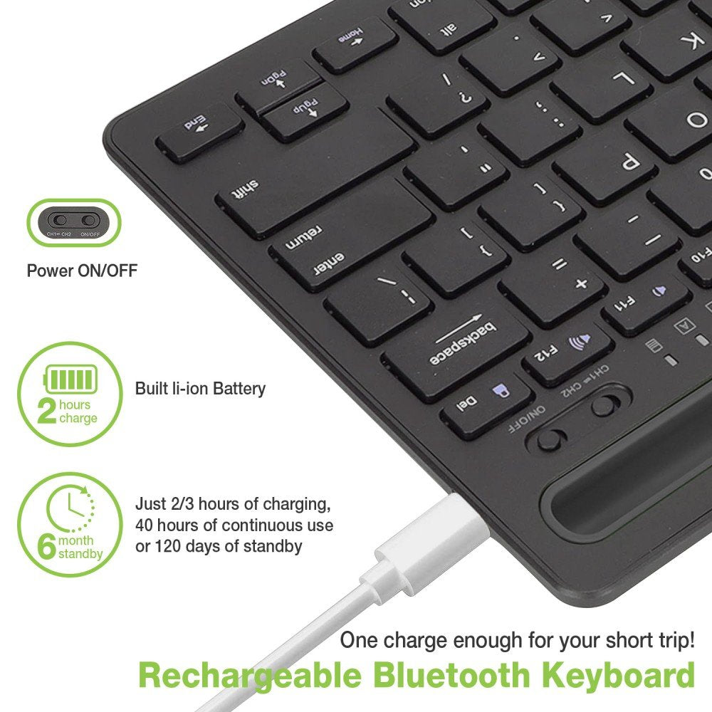 EAN 8059018367898 - Techly ICTBK102U teclado Universal Bluetooth QWERTY Inglés Negro imagen 15