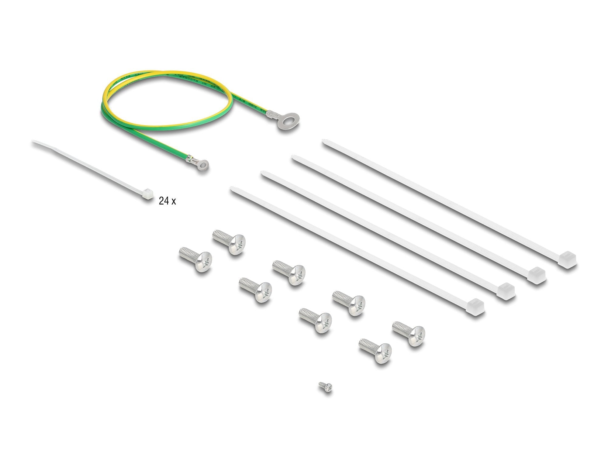Delock 67070 Carril De Soporte De Cable De 19? Para Conectores De Cable De Red Con Conexión Lsa 24 Puertos Metálicos