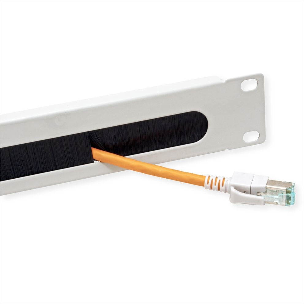 Value 19-Zoll-Cabledurchfhrung 1 He Mit Brstendichtung, Grau