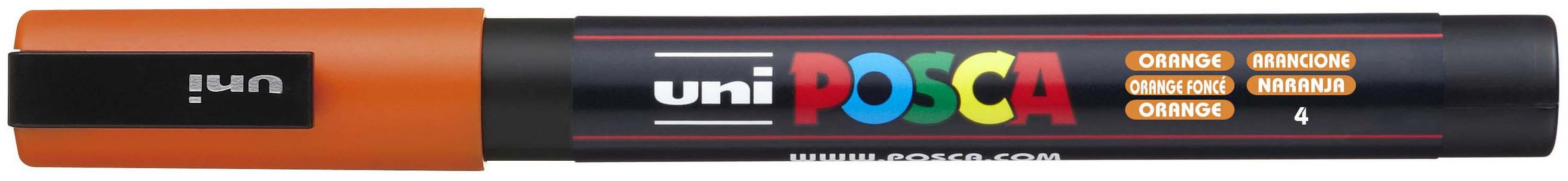 Posca Marcador Pc-3m Punta Cónica 0,9 - 1,3 Mm Naranja