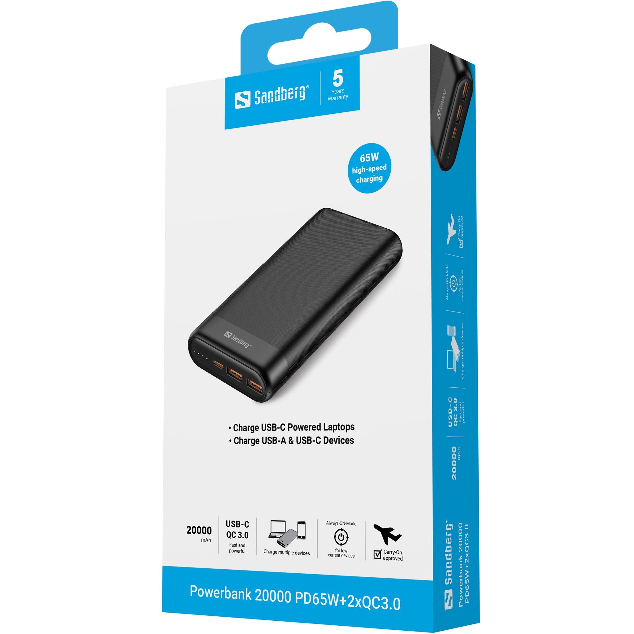 EAN 5705730420627 - Sandberg 420-62 batería externa Ión de litio 20000 mAh Negro imagen 5