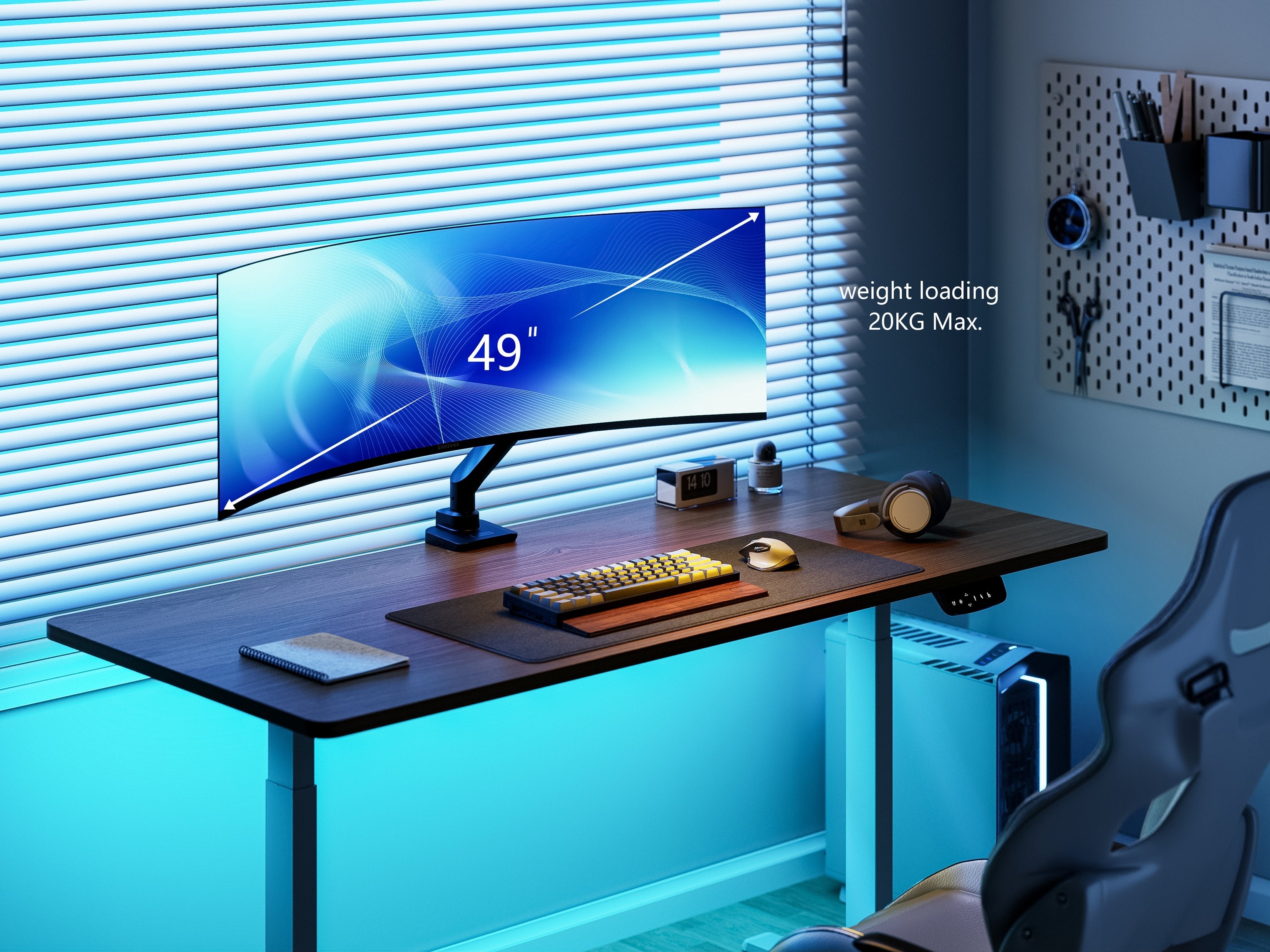 Soporte De Mesa Equip 650180 Para 1 Monitor De 17-49 Negro Max. 20kg Por Pantalla Max.Vesa 100x100 Resorte De Gas