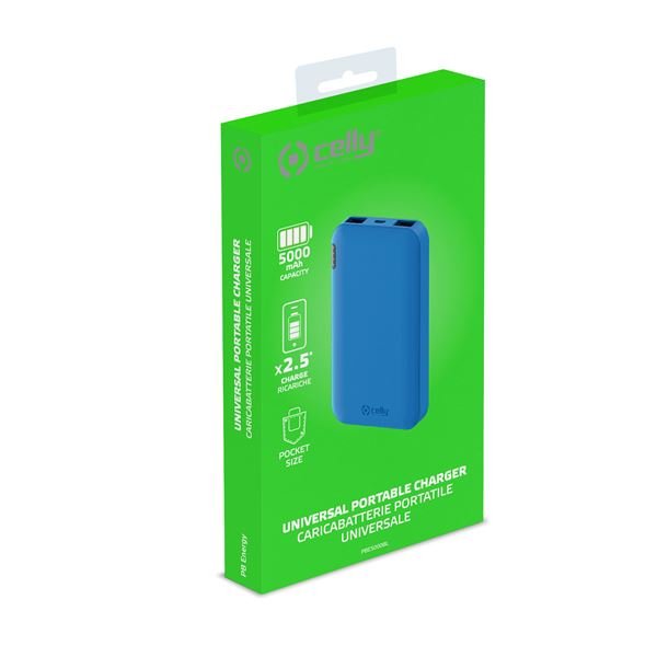 Power Bank 5a Azul 2 4v 2 Usb