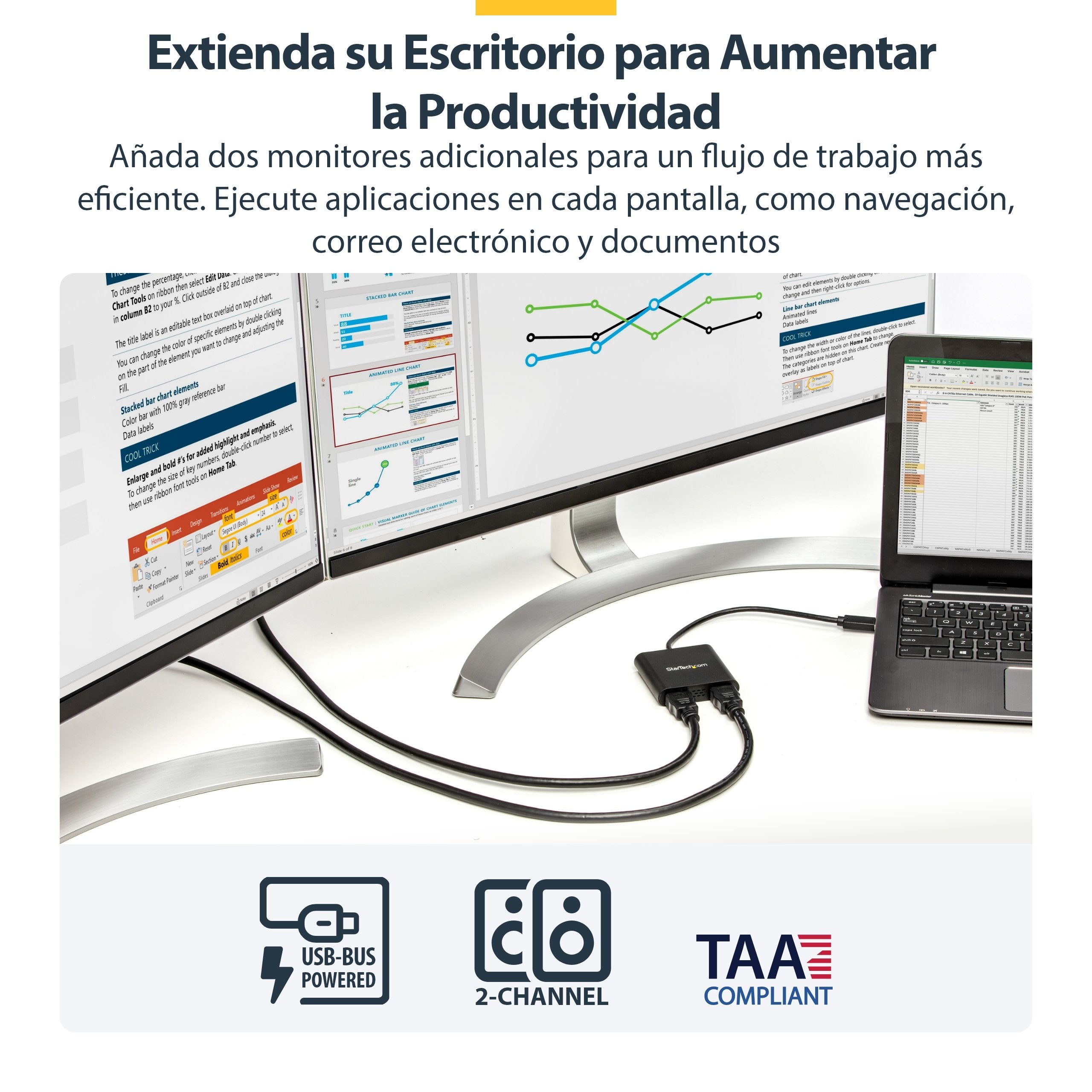 EAN 0065030868952 - StarTech.com USB32HD2 Adaptador gráfico USB 3840 x 2160 Pixeles Negro imagen 8