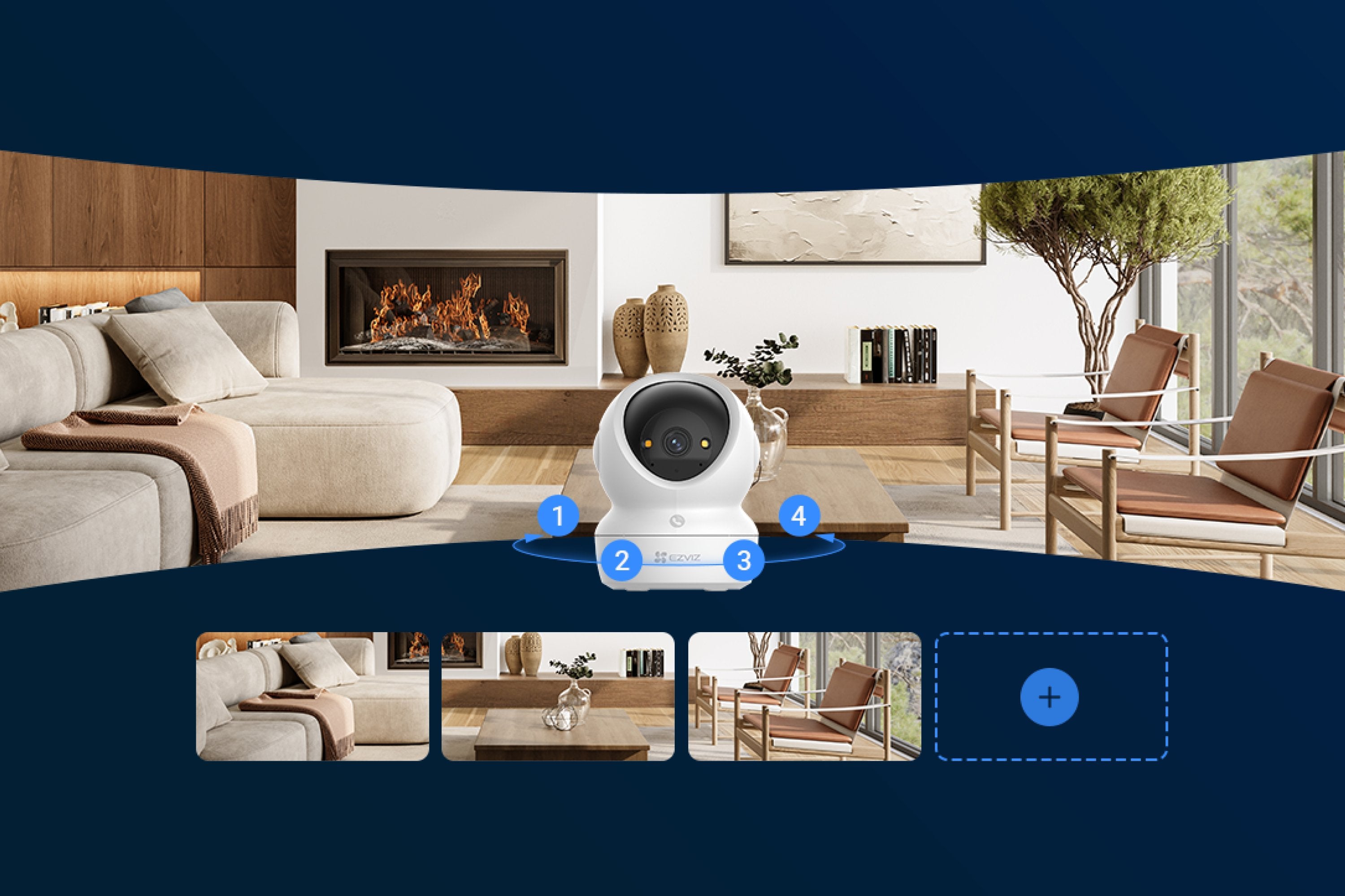 EAN 6941545641645 - EZVIZ H6c G1 4K Esférico Cámara de seguridad IP Interior 3840 x 2160 Pixeles Techo/Pared/Escritorio imagen 29