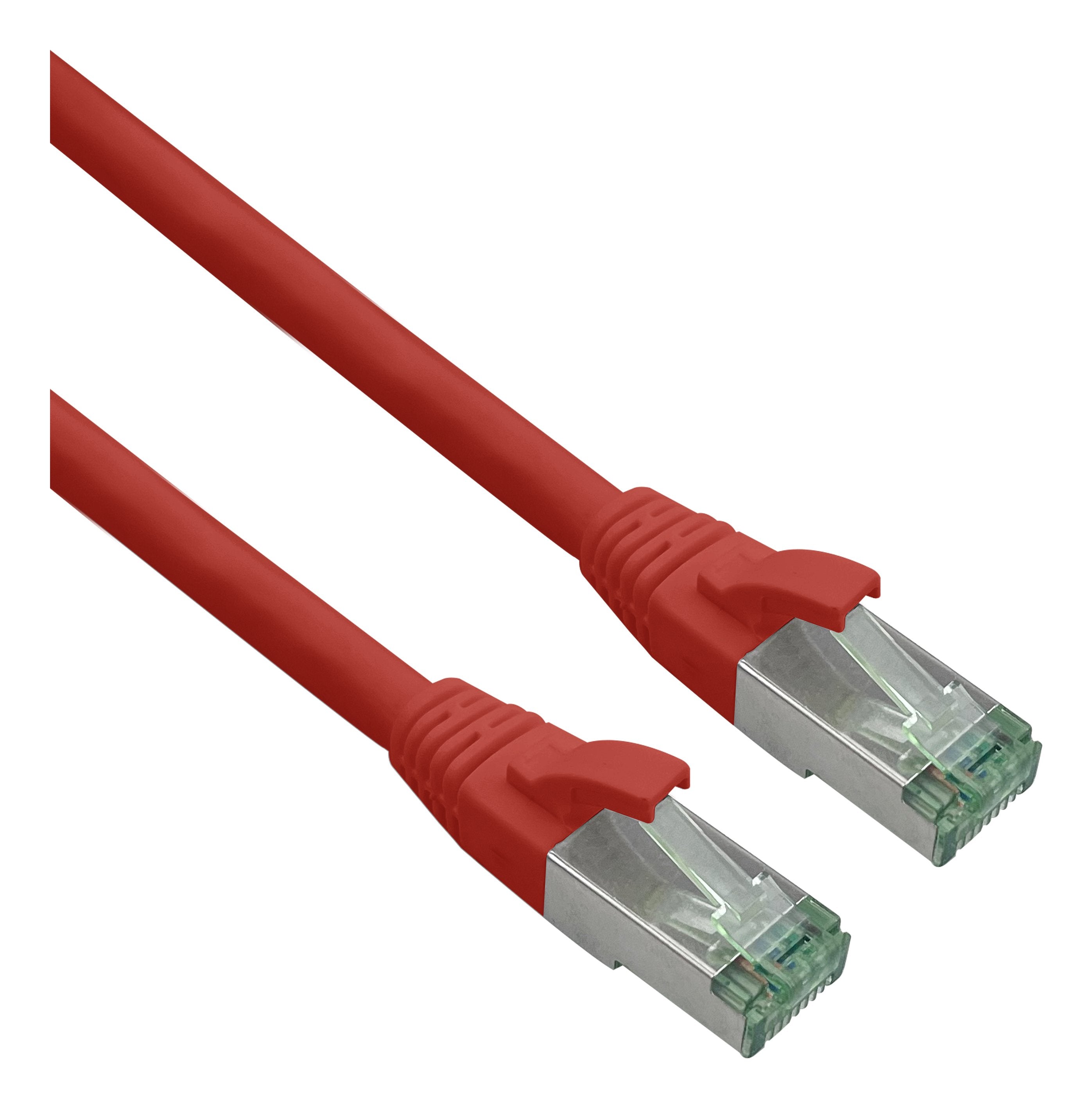 Helos Grs Certificado Cat 6a Cable De Red Con Cat 7 Rohkabel Tpe Rojo 7,5m